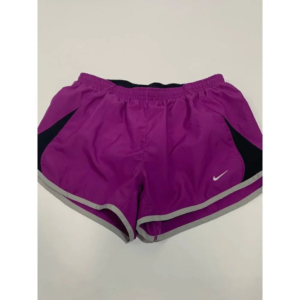 Nike Womens Athletic Shorts Dri-Fit Purple Small
